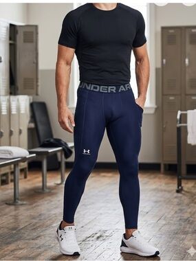 Under Armour Men's Navy Performance Compression Tights